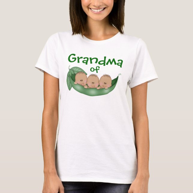 Oma der Triplet Boys mit dunkler Haut T-Shirt (Vorderseite)