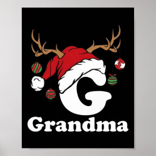 Oma der Weihnachtszeit der Familie 2024 Matching S Poster