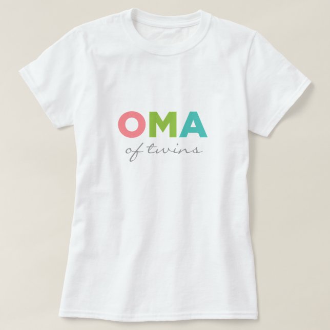 Oma der Zwillinge T-Shirt (Design vorne)
