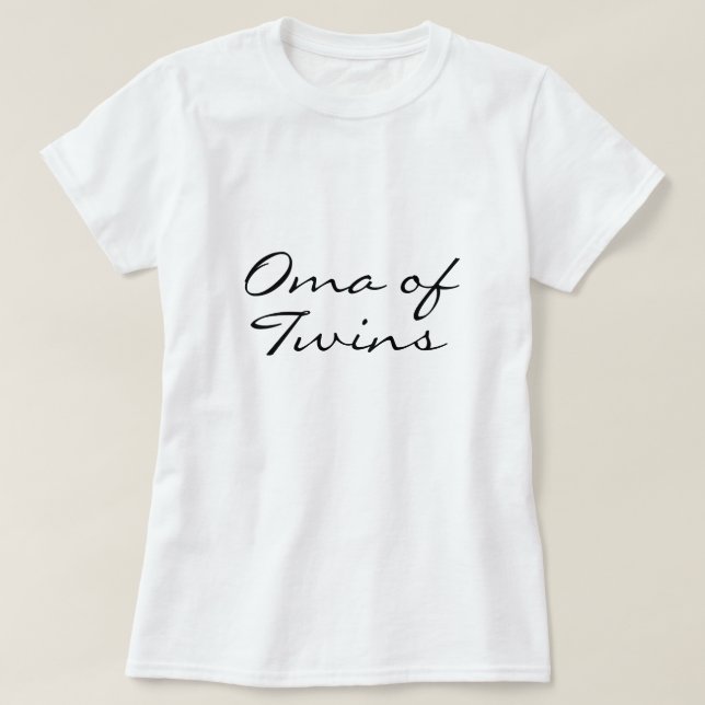 Oma der Zwillinge T-Shirt (Design vorne)