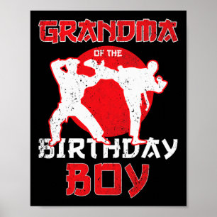 Oma des Geburtstags Karate Taekwondo Boy Marti Poster