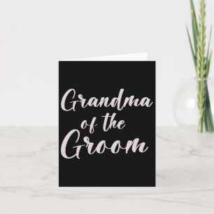 Oma des Groom-T-Shirt-Hochzeitsteams der Groom Gra Karte