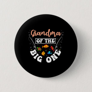Oma des großen Fang Geburtstagsfeier Bday Button