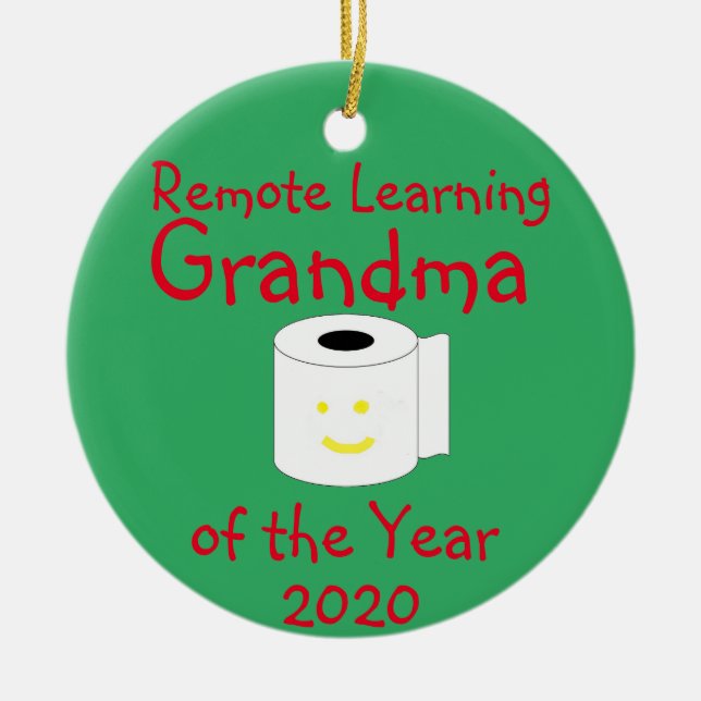 Oma des Jahres des Fernunterrichts Keramik Ornament (Vorne)