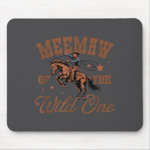 Oma des wilden Cowboys Western-Rodeo-Party Mousepad