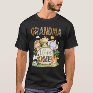 Oma des wilden Safari-Dschungels 1. Geburtstag T-Shirt