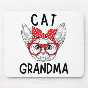 Oma Devon Rex Cat Lovers Cat Nana Muttertag Mousepad