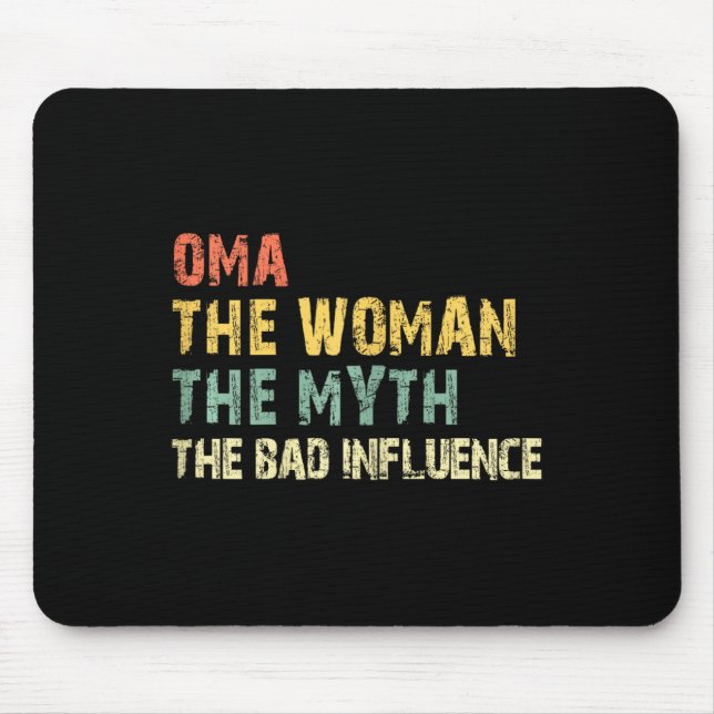 Oma Die Frau Der Mythos Der D Einfluss Funny Vinta Mousepad (Vorne)