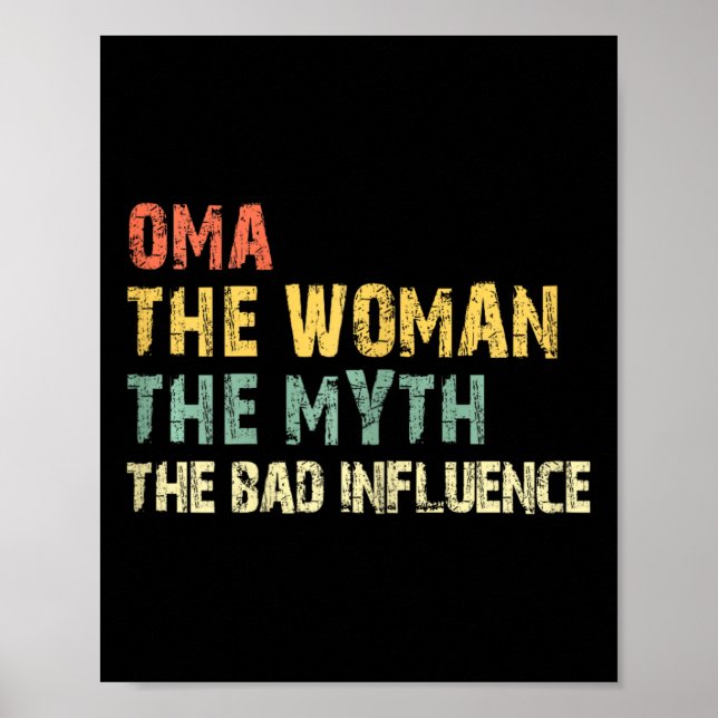 Oma Die Frau Der Mythos Der D Einfluss Funny Vinta Poster (Vorne)