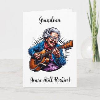 Oma, du bist immer noch ein Rockin" | Geburtstag Karte