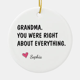 Oma, du hattest in allem recht keramik ornament