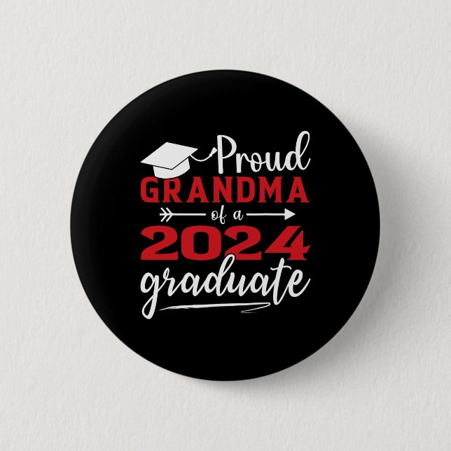 Oma eines Cl of 2024 Graduate Funny Abschluss Button (Vorderseite)