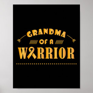 Oma eines Kämpfers Kindheitskrebs-Schleife bewusst Poster