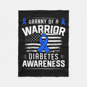 Oma eines Kriegers T1d T2d Diabetiker Diabetes Fleecedecke