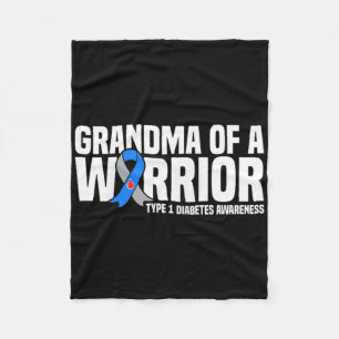 Oma eines Kriegers Typ 1 Diabetes Bewusstsein Fleecedecke