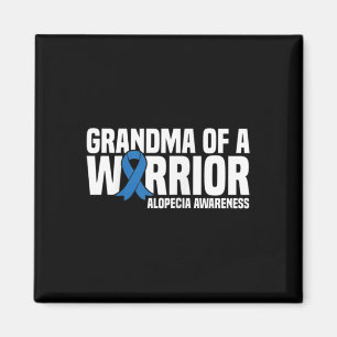 Oma eines Warrior Blue Ribbon Alopecia Auszeichnun Magnet