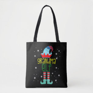Oma Elf Funny Matching Family Merry Chris Tasche