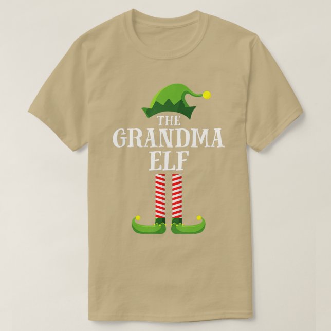 Oma Elf Matching Family Group Weihnachts-Party T-Shirt (Design vorne)
