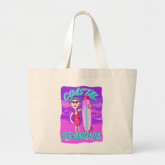 Oma Epic Beach Trend Cartoon Jumbo Stoffbeutel