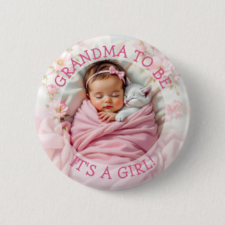 Oma | Es ist eine Mädchen-Babydusche Button