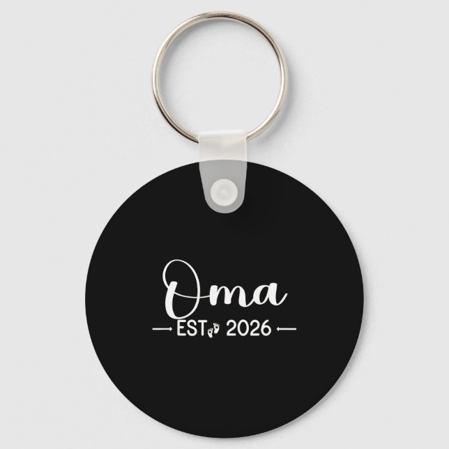 Oma Est 2026 New Matching Mother To Be 2026  Schlüsselanhänger (Vorderseite)