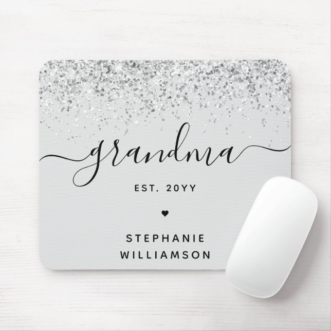 Oma Est Glitzer Confetti Custom Oma Geschenk Mousepad (Mit Mouse)