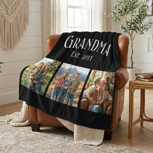 Oma Est. Gründungsjahr Benutzerdefinierter Name 3  Fleecedecke