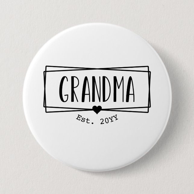 Oma Est Oma Neue Großmutter Gigi Geschenk Button (Vorderseite)
