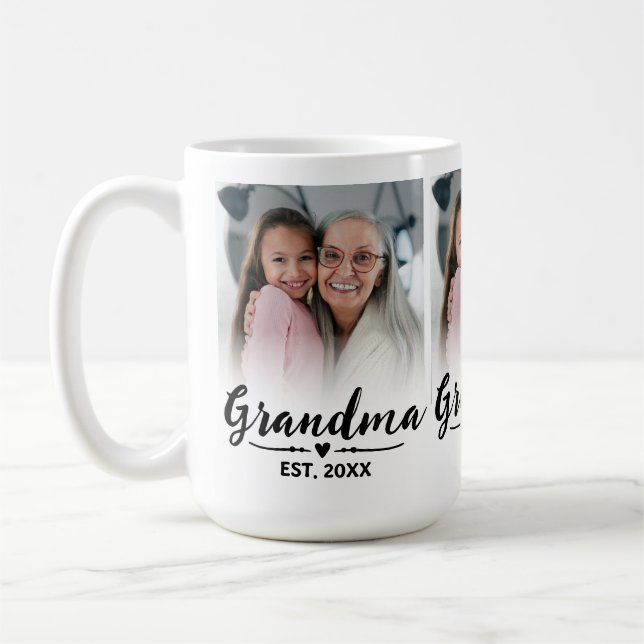 Oma Established Black Schrift 3 Foto Kaffeetasse (Links)