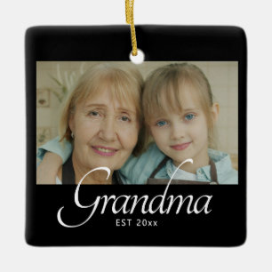 Oma Established Foto-Geschenk Keramikornament