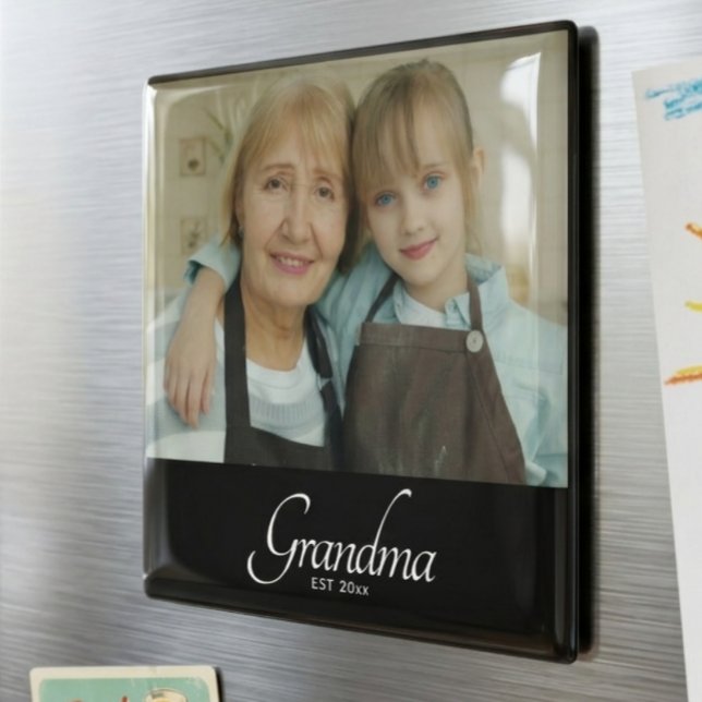 Oma Established Foto-Geschenk Magnet (Von Creator hochgeladen)