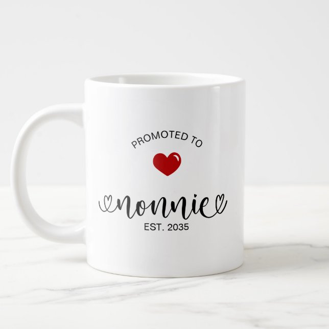 Oma Established Neue Oma-Geschenk Jumbo-Tasse (Links)