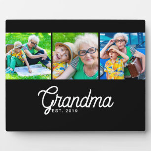 Oma Established Schrift Black 3 Foto Fotoplatte
