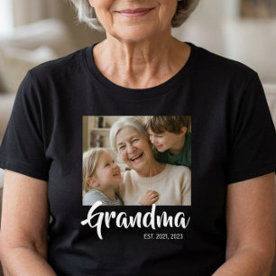 Oma Established Schrift Foto T-Shirt
