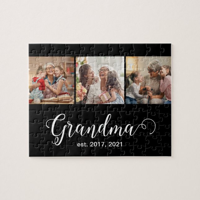 Oma Established Schrift Geschenk 3 Foto (Horizontal)
