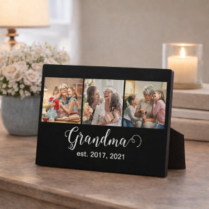 Oma Established Schrift Geschenk 3 Foto Fotoplatte
