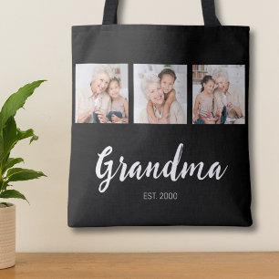 Oma Established Schrift Schwarz 3 Foto Tasche