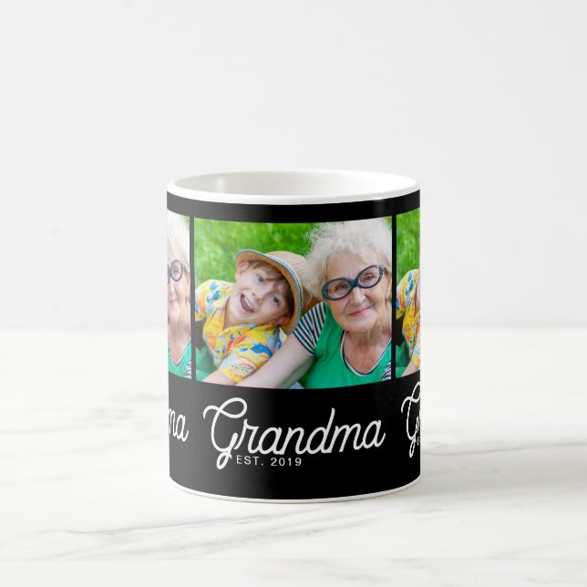 Oma Established Script Black 3 Foto Kaffeetasse (Mittel)