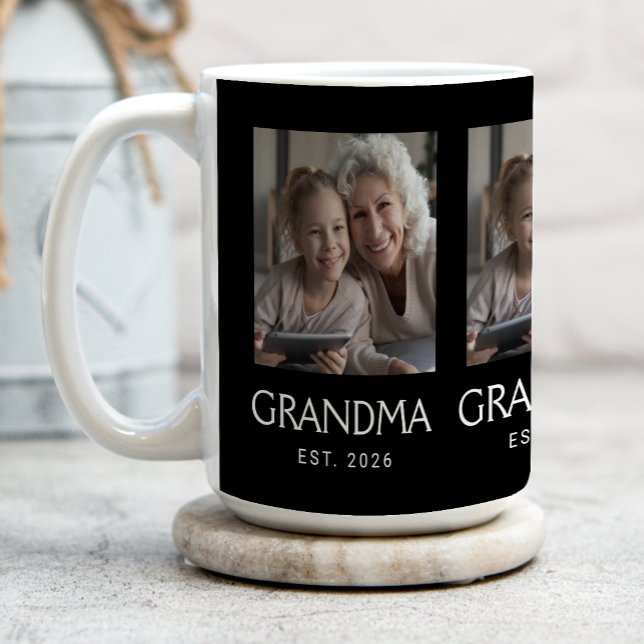 Oma Established Typography Schwarz 3 Foto Kaffeetasse (Von Creator hochgeladen)