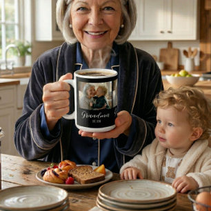 Oma etabliert Foto Weiße Schrift Text Kaffeetasse