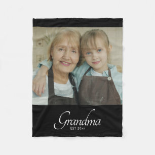 Oma etabliertes Fotogeschenk Fleecedecke