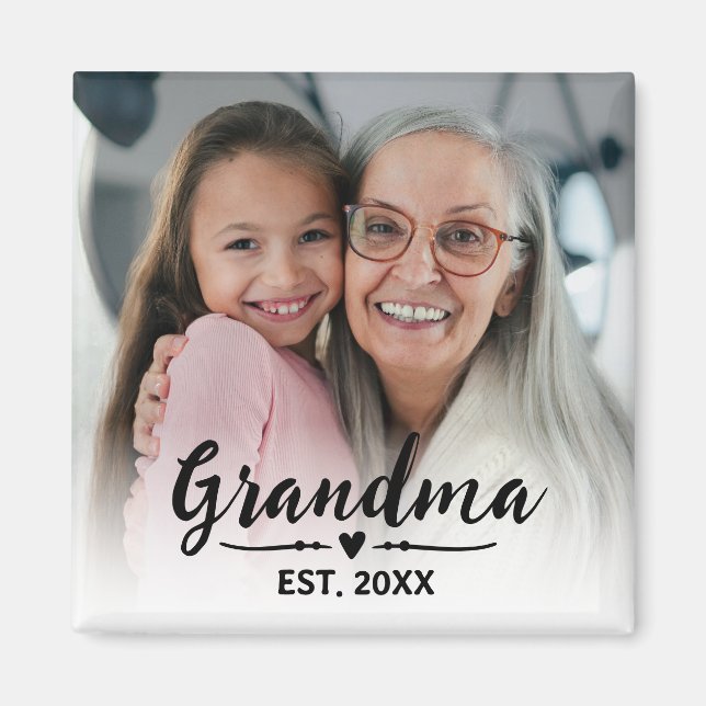 Oma etabliertes Fotogeschenk  Magnet (Vorne)