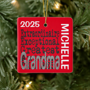 Oma Extraordinaire CUSTOM Keramikornament
