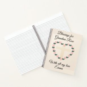Oma Floral Herz Noten Notizbuch