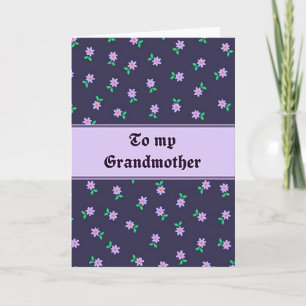 Oma Floral Liebeskarte Karte