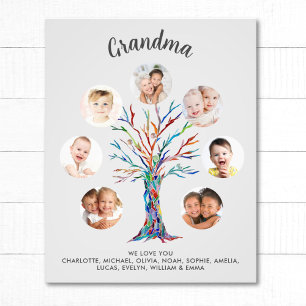 Oma-Foto-Collage-Plakat Fotodruck