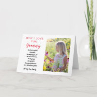 Oma Foto Geschenk alle Gründe, warum Sie ihr Liebe
