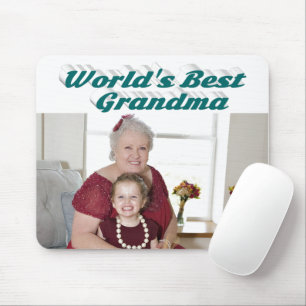 Oma Foto Green Typografie Mousepad
