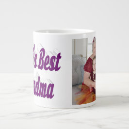 Oma Foto lila Typografie Jumbo-Tasse