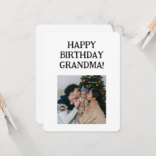 Oma Foto Personalisierter Geburtstag (Vorderseite/Rückseite Beispiel)
